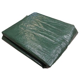 4' x 18' Wood Pile Poly Tarp Cover - Reversible Multi-Purpose - Green and Brown Water Resistant PE Cover - 5 Mil Thick 10 x 10 Weave - for Woodpiles/Firewood Piles, Construction, and Ground Covers