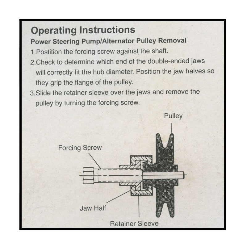 OEM Tools POWER STEERING & ALTERNATOR PULLEY REMOVER & INSTALLER
