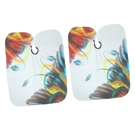 LALAFINA 2pcs Hair Cutting Cape for Boys and Girls Reusable Hairdressing Salon Apron for Hair Coloring Styling Design for Home Professional Use