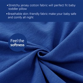 Biloban Biloban Toddler Pillowcase 2 Pack, 100% Jersey Cotton Ultra Soft Kids Pillowcase for Sleeping Fit Pillow Sized 13"x 18" or 14"x19", Envelope Style Travel Pillowcase Gray/Navy