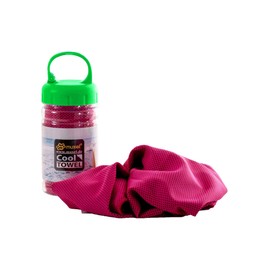 Muxel Cool Down Towel Cooling Towel Against Sweat Sports Towel Fitness Towel 2 Towels and Bottle Pink