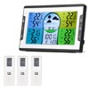 Moongiantgo Cordless Thermometer/Hygrometer, Indoor and Outdoor Temperature and Humidity Measurement,