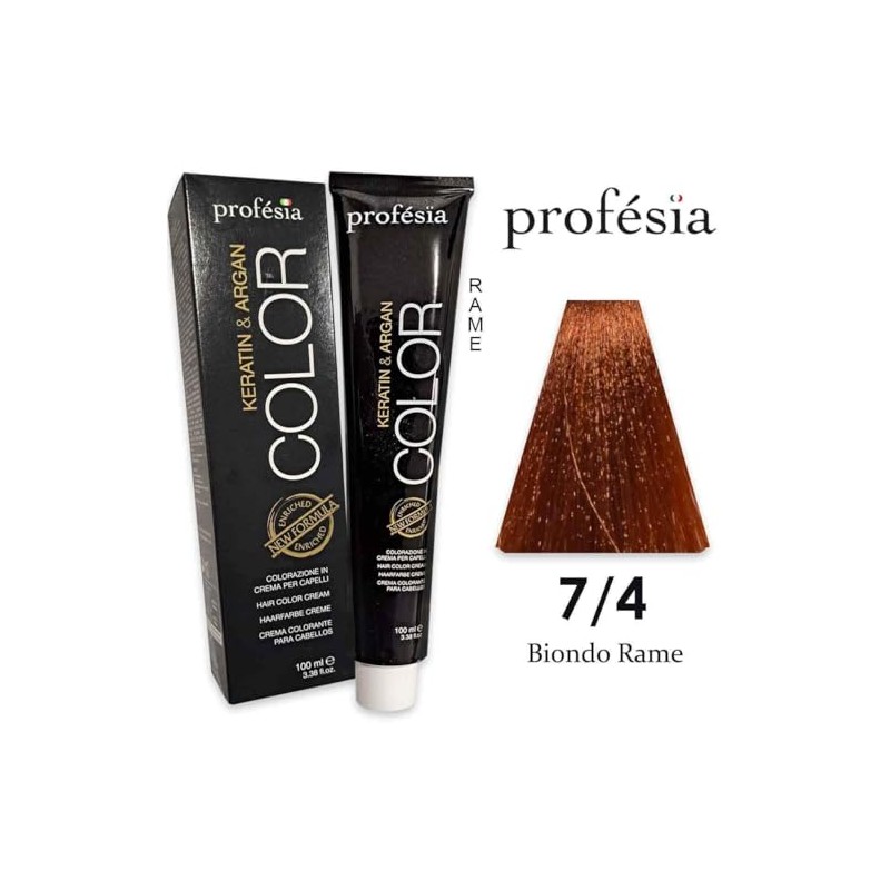 Profesia Color Permanent Professionelle Haarfarbe 7/4, 100 ml