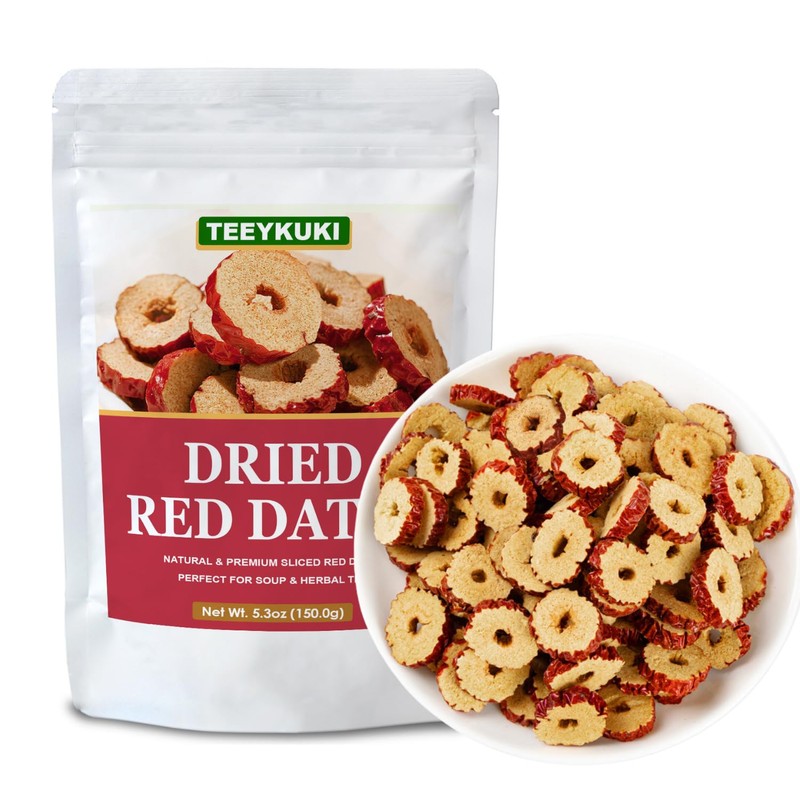 Dried Red Date Slices, Sliced Jujube - 5.3oz (150g) |