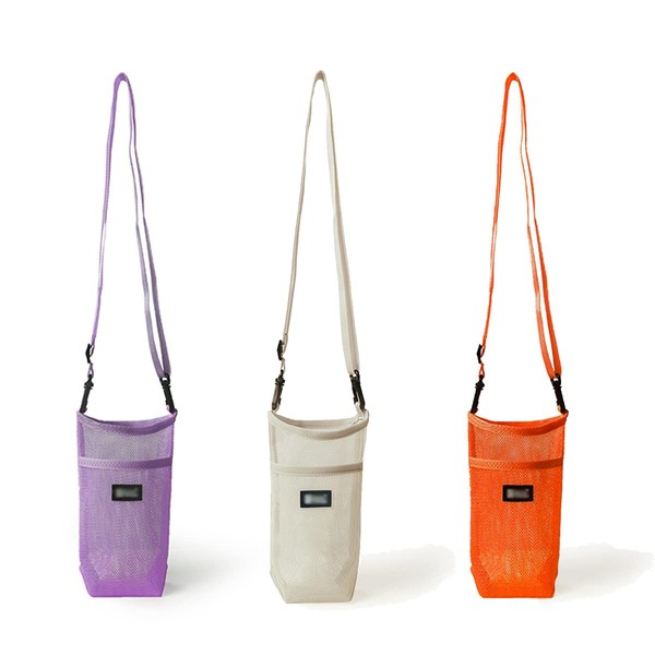 Water Bottle Pouch,Foldable Lightweight Mesh Water Bottle Sleeve Bag for