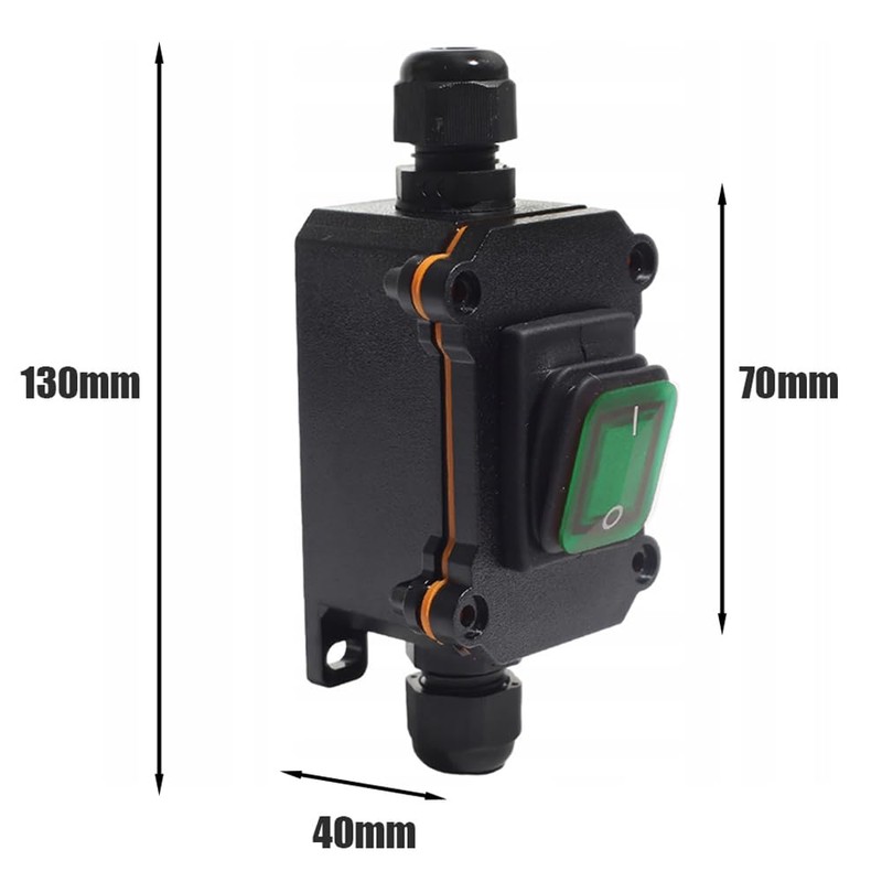 aikoolwer IP67 Waterproof Inline Cord Switch ON/Off 20A 250V 16A