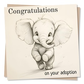Congratulations Card For Adoption - Celebration On Your Adoption - Card for A New Family Member - Special Adoption Card