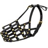 OOPSDOGGY Doberman Dog Muzzle for Large Dogs - Leather Breathable