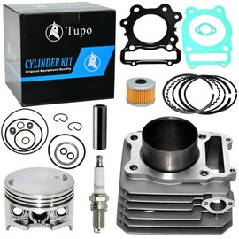 Tupo 281.7cc 74mm Air-Cooled Cylinder Piston Ring Gasket Top End Rebuild Kit Compatible with Honda 300 Fourtrax 300 TRX300FW TRX300 Fourtrax300 4x4 2x4 1988-2000