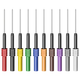 Goupchn Back Probe Pins 10PCS Flexible Bendable Test Probes 10 Colors for Wire Piercing Automotive Car Repairing Electrical Testing