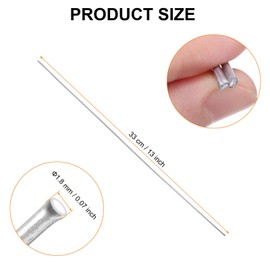 HARFINGTON 30pcs Aluminum Welding Rods 13" x 5/64" Aluminum Welding Wires Flux Cored Low Temperature Easy Melt for Metal Stainless Steel Copper