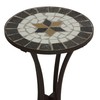 Cortesi Home Fudwick Mosaic Tile Top Side Table in Brown