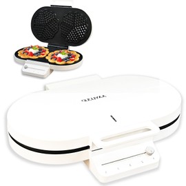 Electric Heart-Shaped Waffle Maker: Upgraded Fast Double-Side Heating - Nonstick Double-Plate Baker Make 10 Heart Waffles - 5-Level Browning Control & No-Flip &Compact for Families Breakfast(White)