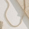 ZAULER Tennis Necklace 14K Gold/Silver Plated, 3-4mm Width Sparking Rhinestone