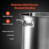53QT Stainless Steel Stockpot with Lid Handle for Kitchen Cooking