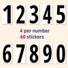 40 Pieces, 6" - Vinyl Number Stickers, Waterproof Large Stick