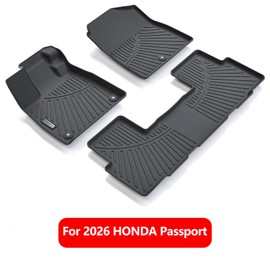 SANBAN-AXE Floor Liners Floor mats for 2026 Passport TPE All Weather Protection 1st & 2nd Row Car Floor Mats Accessories-Black