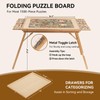 TEAKMAMA 27.6" H Tall 1500 Piece Puzzle Table with Legs,