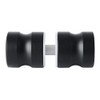 Alise L5000-B Sliding Shower Glass Door Knob Bathroom Round Back-to-Back Handle Pull,Solid SUS304 Stainless Steel Matte Black