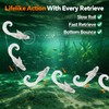 POWJOY 5in Pre-Rigged Curly Tail Swimbaits with Hidden Hook &