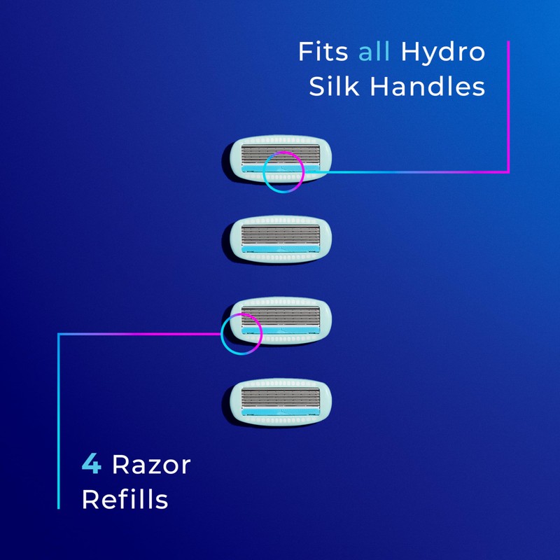 Schick Hydro Silk Sensitive Women's Razor Blade Refills, 4 Count
