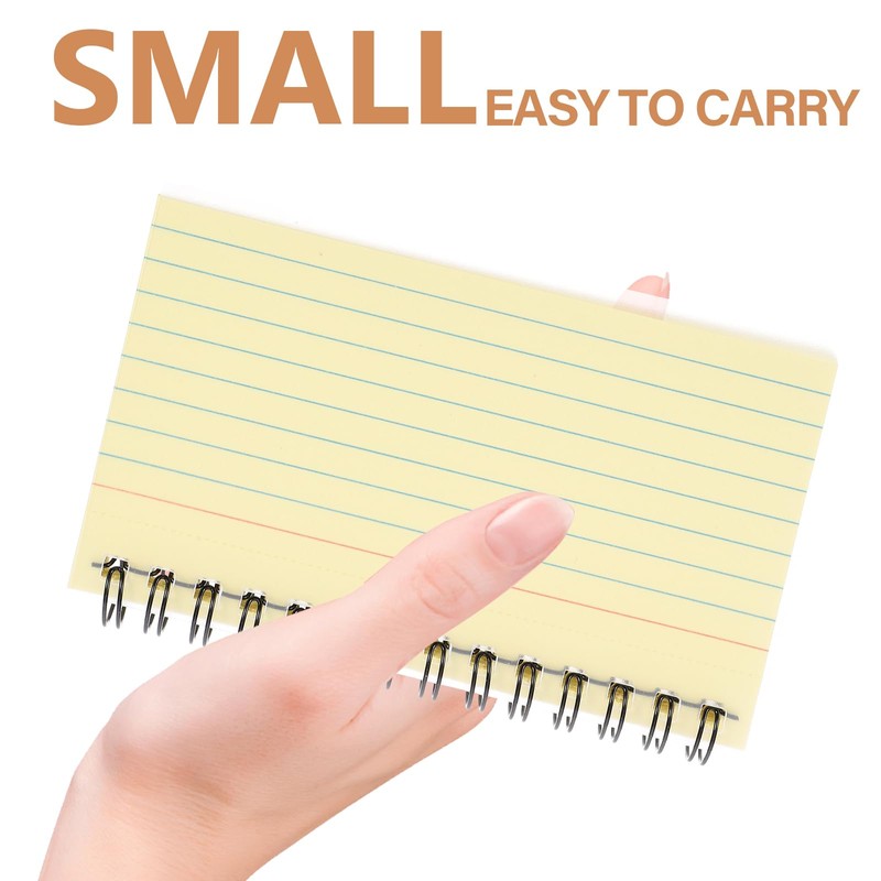 Lurrose 3Pcs Colorful Index Cards Notebooks 4.9X3 Inch Small Spiral