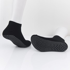 BANSHAN Womens Non Slip Grip Yoga Socks black,ladies Anti-slip Pilates Sock, for Fitness,Ballet, Dance, Home Workout,Yoga.(2 Pairs)