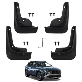 Peleus Mud Flaps Mud Guards for Hyundai Tucson SE/SEL/Limited(NOT FIT N Line)2022 2023 2024 2025 Aerodynamic Mud Flaps Splash Guards Fenders for Hyundai Tucson Accessories Set of 4 Mudguards Mudflaps