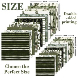 Whaline 24 Pack Christmas Pattern Paper 30x30cm Watercolor Forest Scrapbook Paper Double-Sided White Green Christmas Tree Craft Paper for DIY Card Making Scrapbook Photo Album Decor, 12 Designs