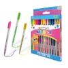 Mitama Glitter Fluo Rainbow Gel Pen - 13 Piece Case