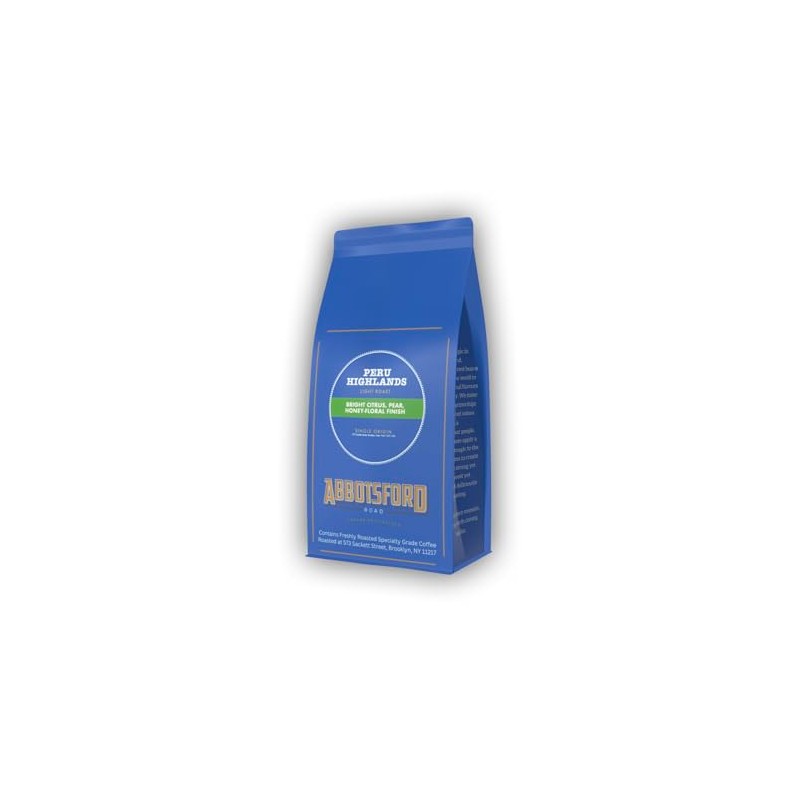 Peru Highlands Whole Bean Coffee, Light Roast, Citrus & Honey