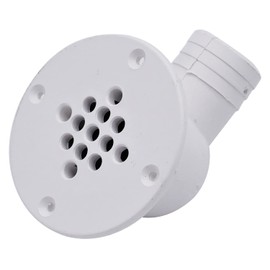 T-H Marine Cockpit Scupper Drain, UV-Stabilized Polymer Marine Drain Fitting with Check Ball Design, Easy Installation 1.5" Hose Compatibility, Leaf Guard Technology for Debris Prevention