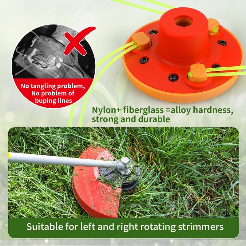 Quintillus Universal Weed Eater Head,H09 Weed Wacker Head Grass Trimmer