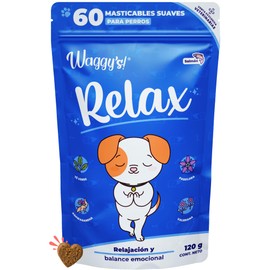 Waggys Relax, Relajante Natural para Estrés y Ansiedad en Perros, 60 pzs
