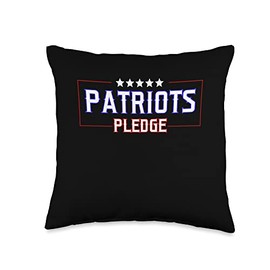 Patriots Pledge 4th of July Throw Pillow, 16x16, Multicolor