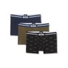 BOSS Men's 3-Pack Multi Design Bold Logo Trunks, Bold Logo
