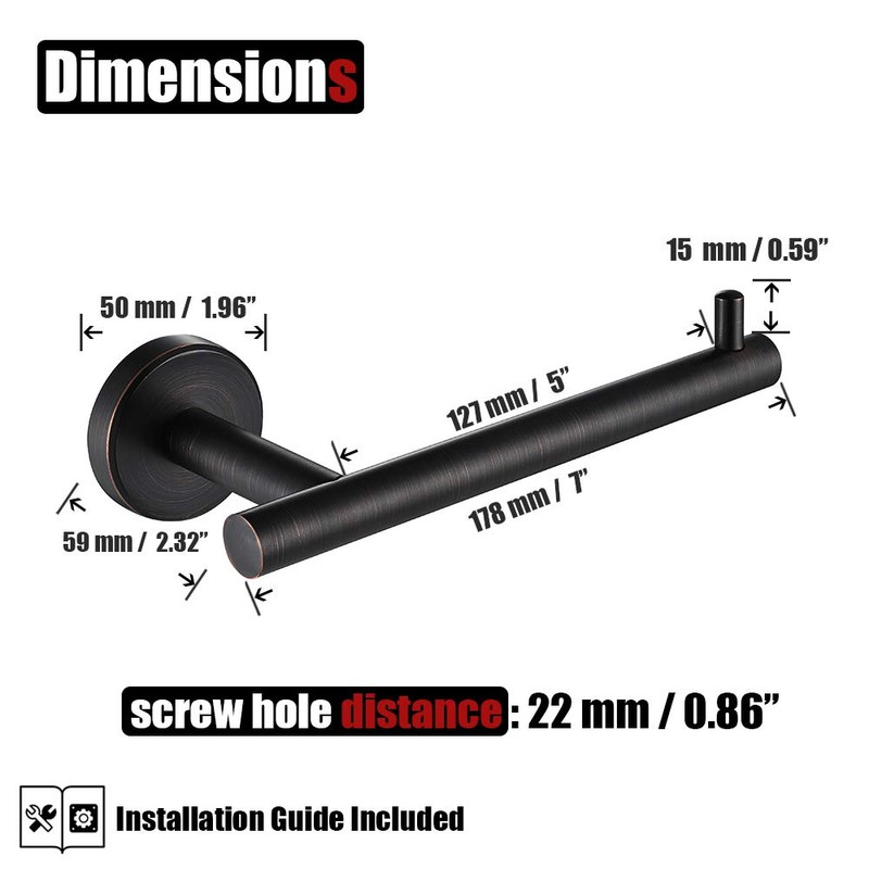 JQK Toilet Paper Holder Oil Rubbed Bronze, 5 Inch 304