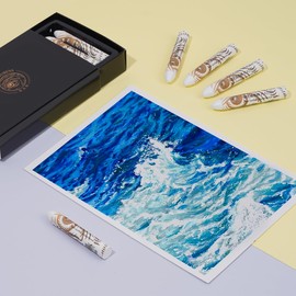 Paul Rubens White Oil Pastels (8 Pack) - Ultra-Creamy & Blendable, Bullet Tip for Precision - Premium Art Supplies for Drawing, Sketching & Painting - Ideal for Artists, Students & Beginners