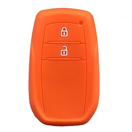 Kinotaka 2 Button Smart Key Case for Toyota Dedicated Design for Yaris New Harrier Aqua Late Model Corolla GR Yaris Key Cover, orange