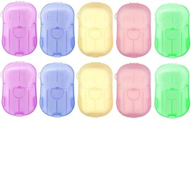 Vasa Nama 10 Cajas (200 Hojas) Papel de Jabón Desinfectante Soluble Portátil, Mini Jabón de Viaje Portátil, Hojas de Papel, Desechables para Viajes al