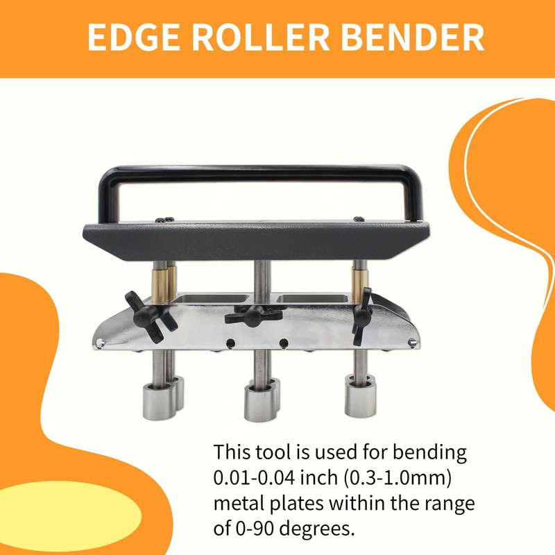 3-Station Sheet Metal Bender, 0-90° Bending Angle Roller Bender, Metal