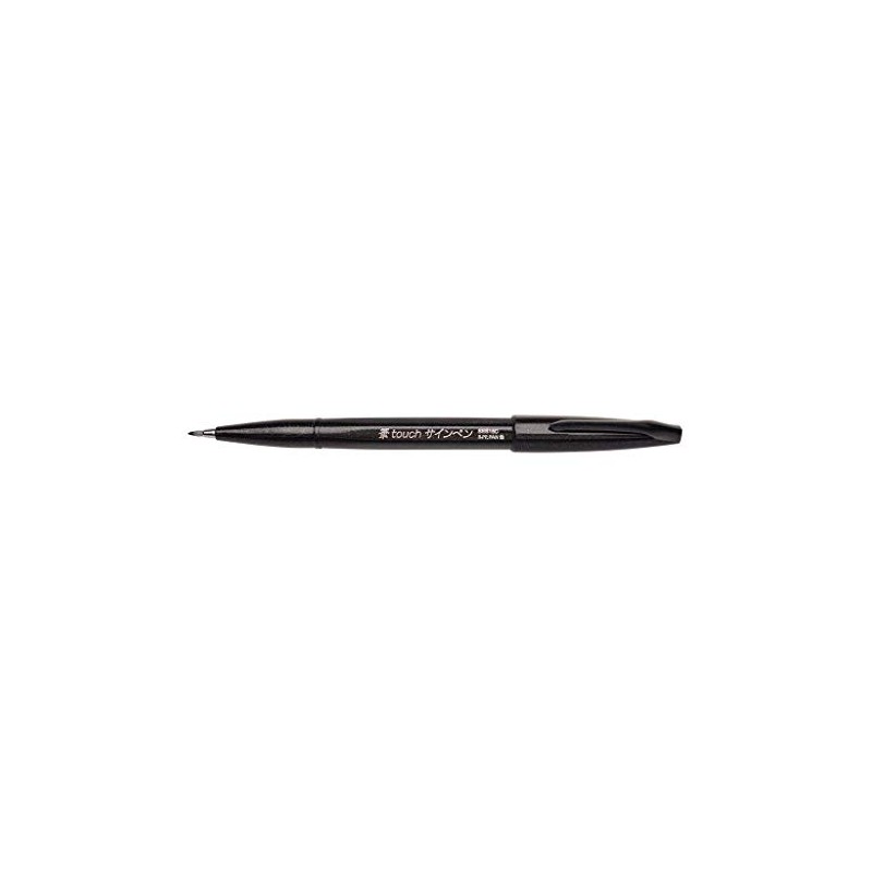 Pentel Fude Touch Sign Pen - Black - Pack of