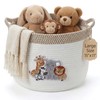 Domensi Woodland Animal Toy Basket 15"x11" Large Animal Storage Basket