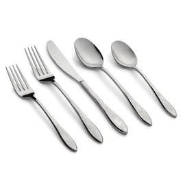 Cambridge 350920P660 Cassis Textured Mirror 20-Piece Flatware Set