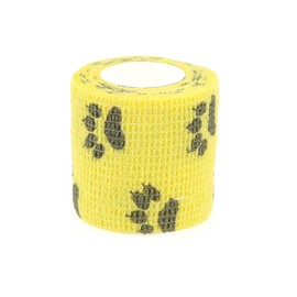 KEQCQE Self Adhesive Bandage Wrap Animal Cohesive Bandage Self Adherent Wrap First Aid Tape for Dogs Cats Horses Birds & Wrist Healing Ankle Sprain (2 Inch Dot 6 Rolls)