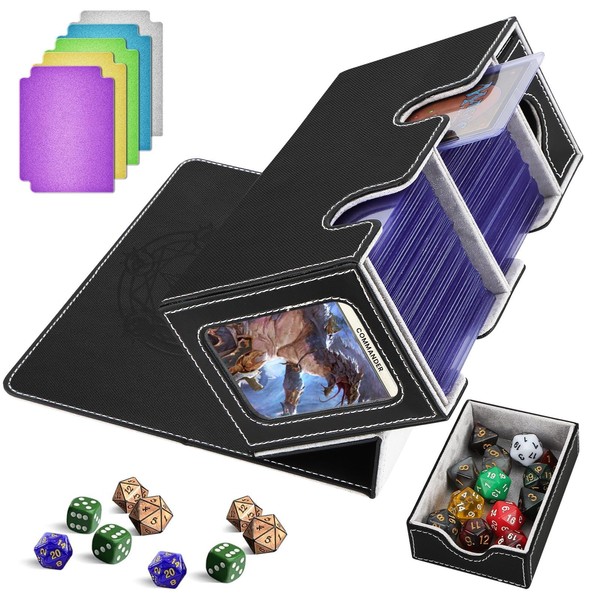 QUOTRE Card Holder Box for up to 380+ Cards, Deck