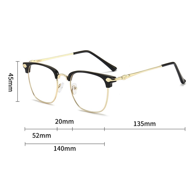 COZENTA Men's Date Glasses, Blue Light, Cut, Wellington Salmon Blow
