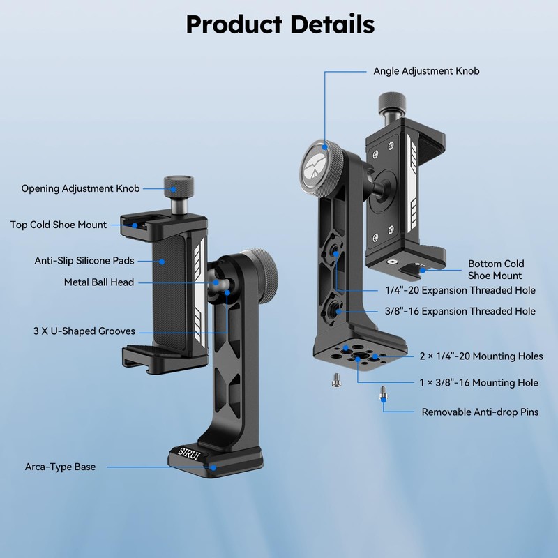 Sirui Metal Phone Holder for Arca Base