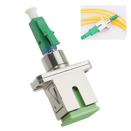 Eddrfy Fibre Optic Adapter, LC/APC to SC/APC, 1 x Fibre Optic Coupling Singlemode, Aluminium Housing with Ceramic Sleeve, Low Insertion Loss <0.2 dB, High Return Loss, for Data Centre & Telecom