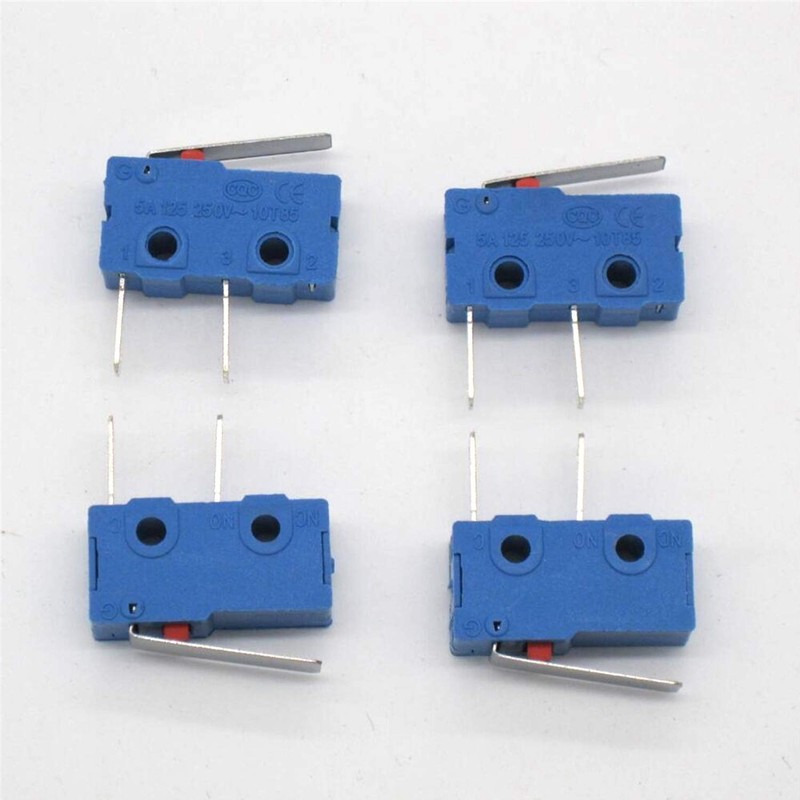 Taiss 10pcs Micro Switch 250V 5A 2 Pin 1NO Handle
